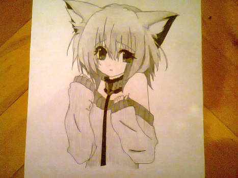467x350 A Neko Or Cat Girl - Manga Cat Girl Drawing