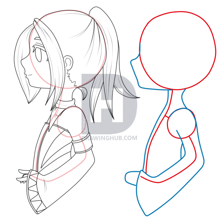 720x720 How To Draw Chibi Manga, Step - Manga Chibi Drawing