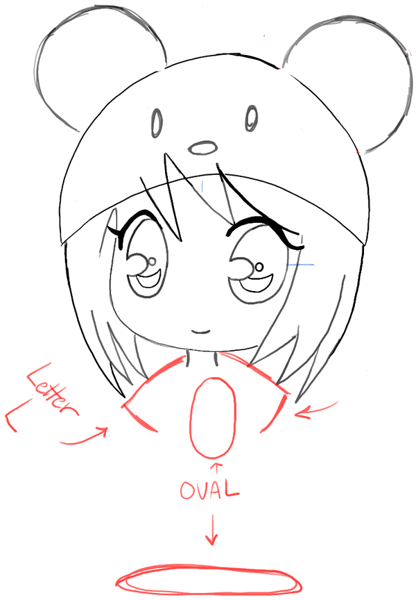 600x864 How To Draw A Chibi Girl With Cute Mouse Hat Easy Step - Manga Chibi Drawing