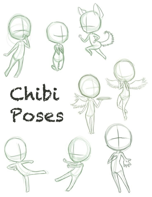 500x647 Chibi Poses Uploaded - Manga Chibi Drawing