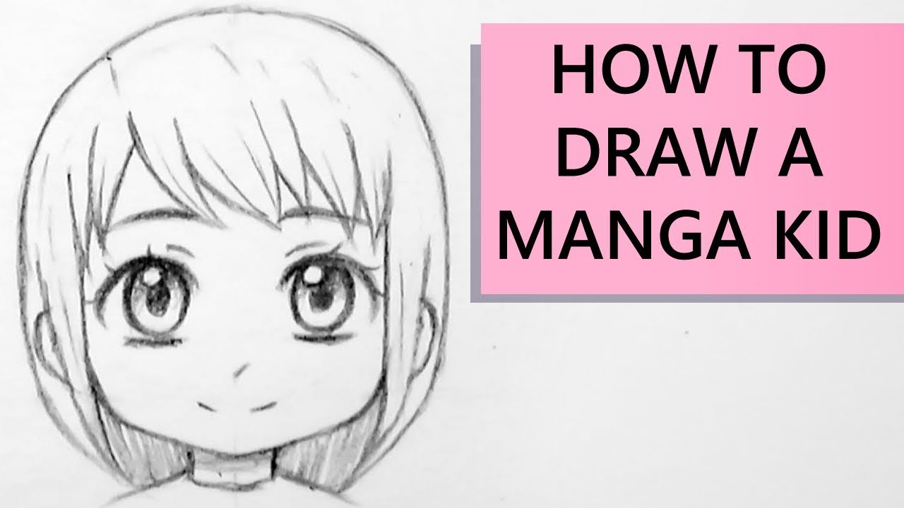 1280x720 How To Draw A Manga Kid Face In Front View - Manga Drawing For Kids