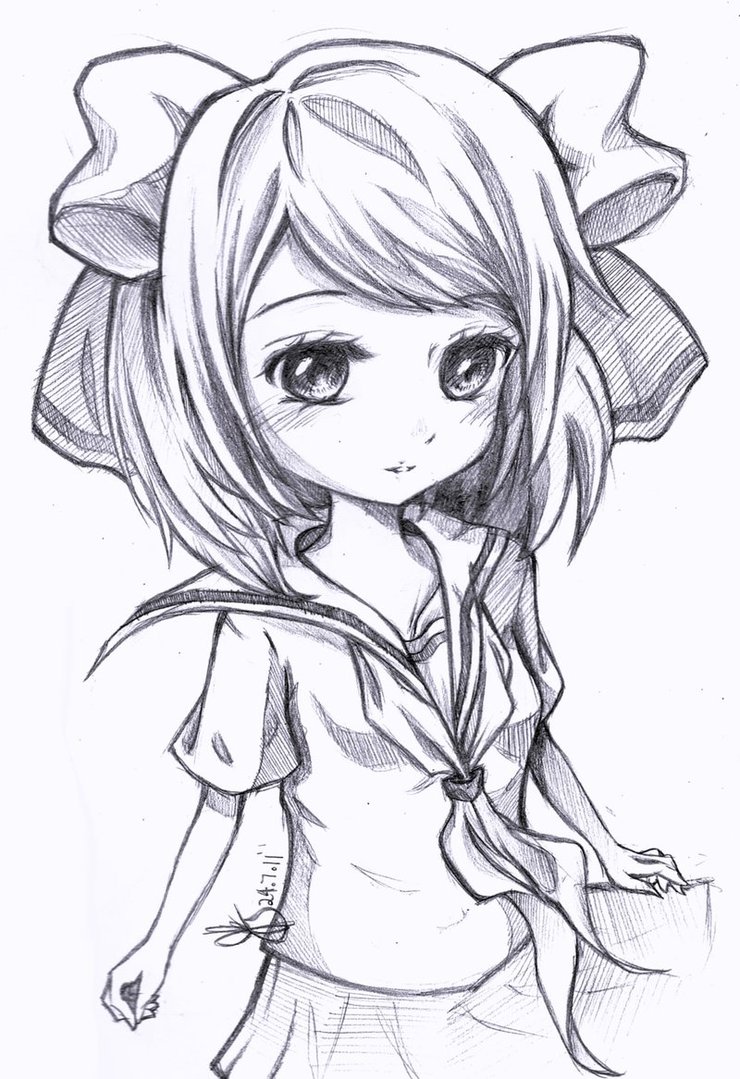 740x1079 Anime Coloring Pages Girl - Manga Drawing For Kids