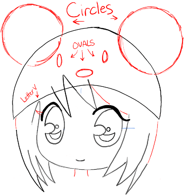 700x747 How To Draw A Chibi Girl With Cute Mouse Hat Easy Step - Manga Drawing Step By Step