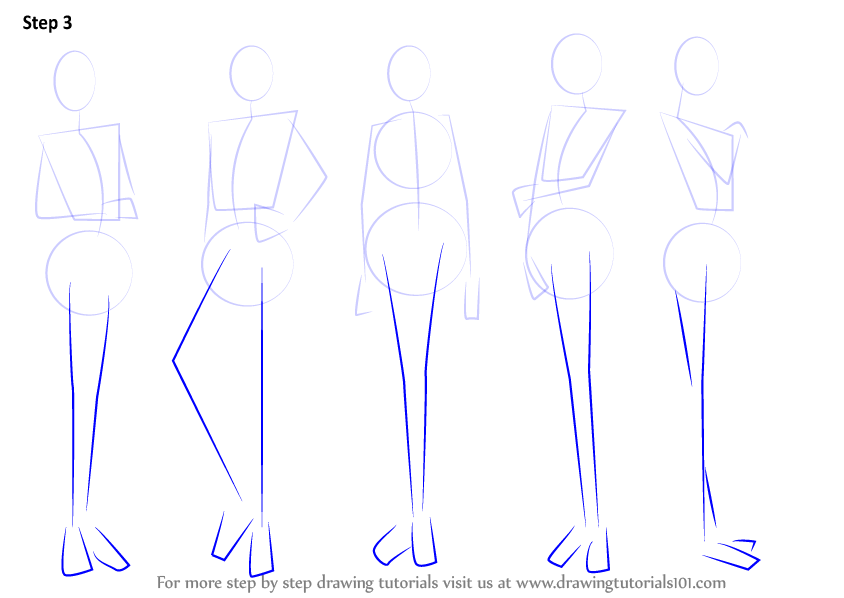 844x598 Learn How To Draw Anime Body - Manga Drawing Step By Step