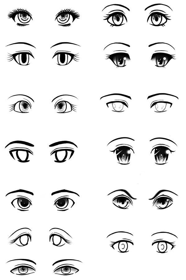 600x906 Manga And Anime Eyes Art - Manga Eyes Drawing