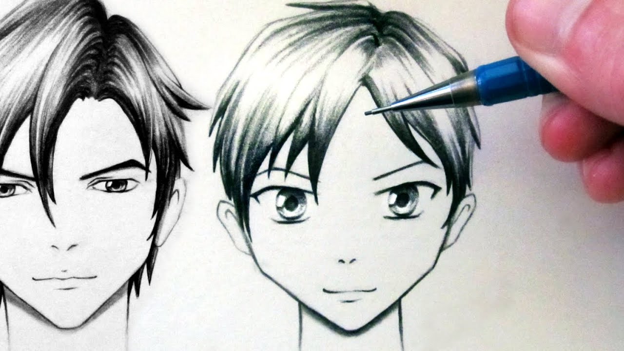1280x720 How To Draw A Manga Face - Manga Face Drawing