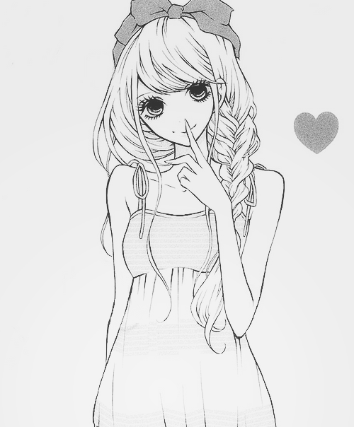 500x604 Manga Girl Drawing Drawing Skill - Manga Girl Drawing