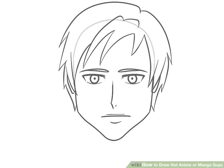 728x546 How To Draw Hot Anime Or Manga Guys Steps - Manga Guy Drawing
