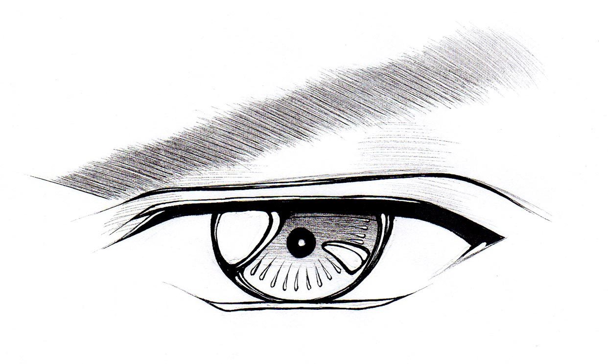 1242x745 How To Draw Male Eyes - Manga Guy Drawing