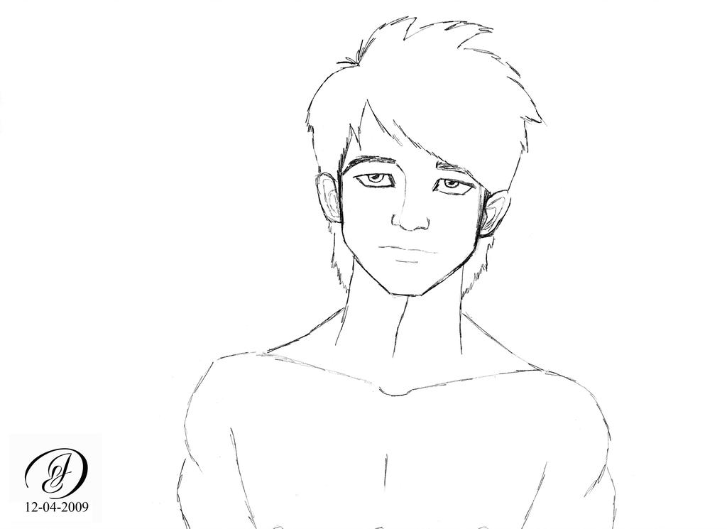 1024x745 Just A Manga Male Drawing Xd - Manga Guy Drawing