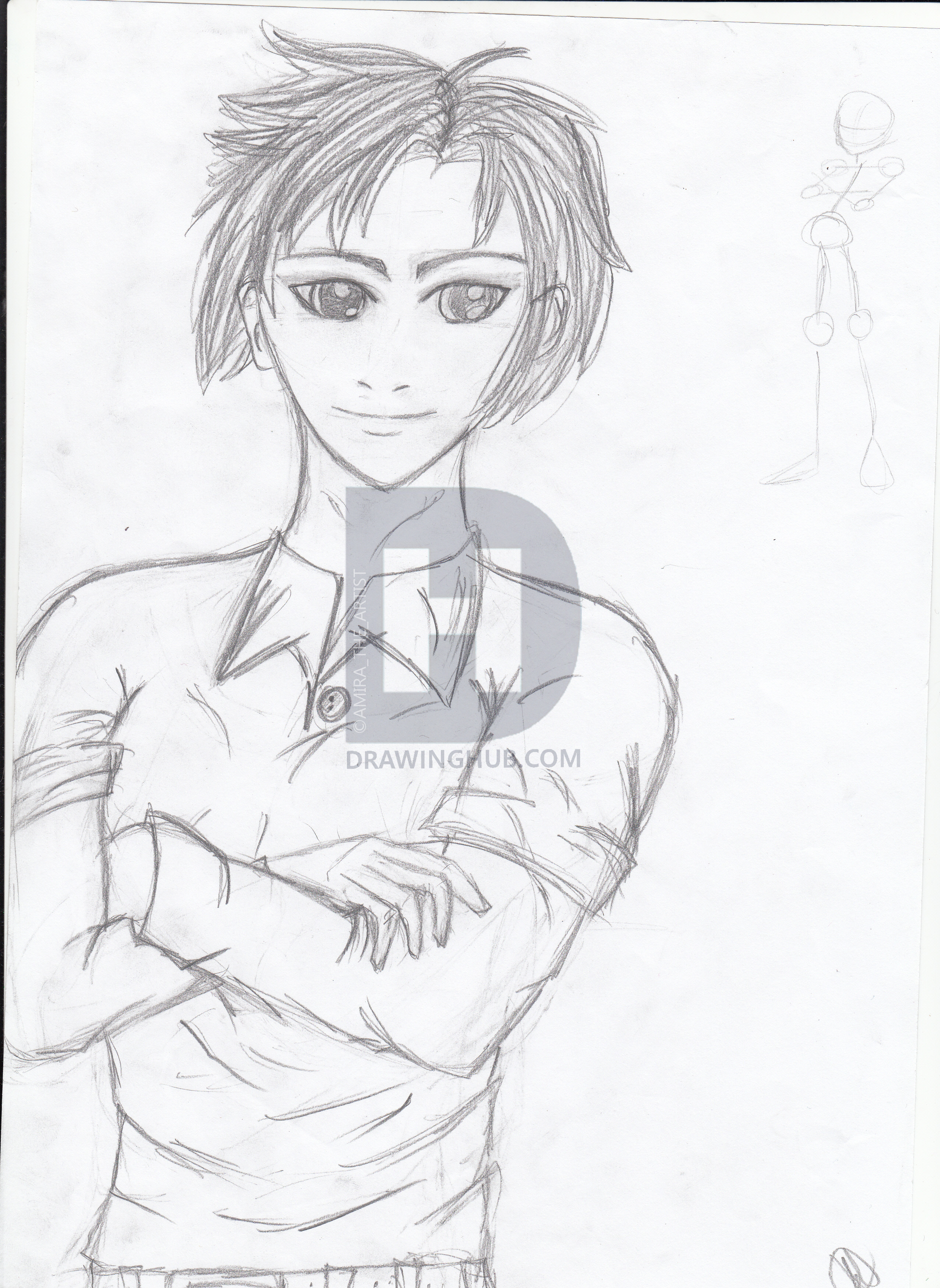 2552x3496 Manga Guy Drawing - Manga Guy Drawing