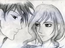 220x165 Drawing Of A Boy And Girl Sketch Manga Guy And Girl Light Lein - Manga Guy Drawing