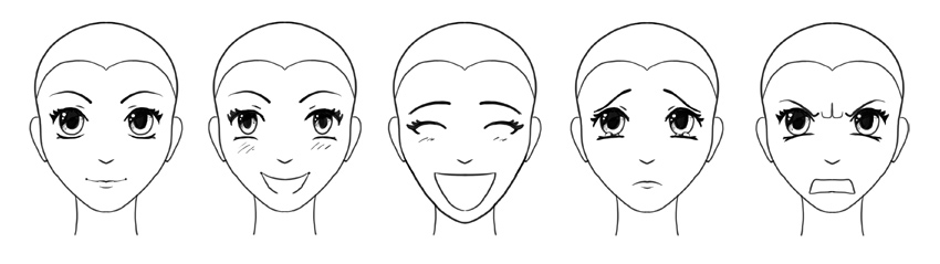 850x239 How To Draw Anime Heads And Faces - Manga Head Drawing