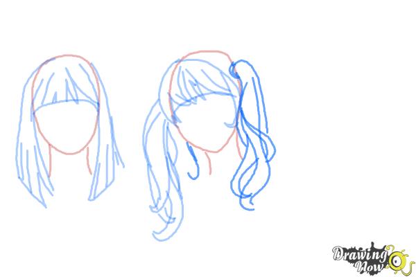 600x400 How To Draw Manga Hair - Manga Head Drawing
