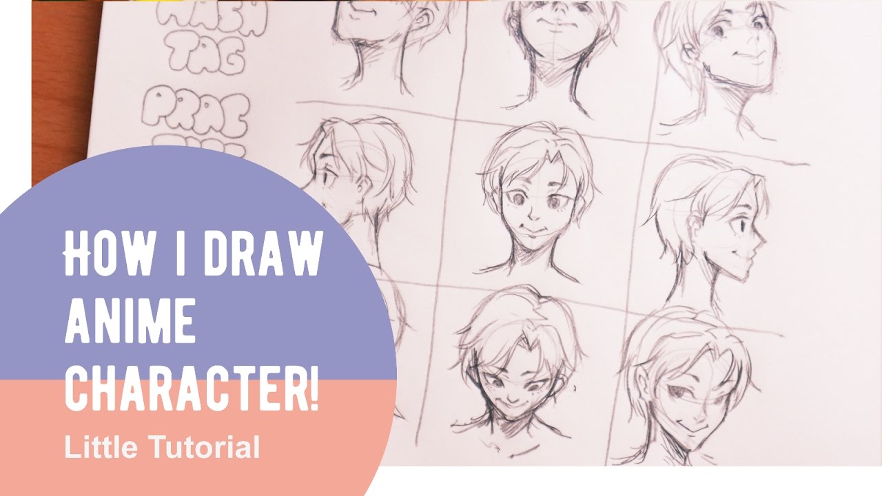 1280x720 Little Tutorial How I Draw Anime Characters Face Head - Manga Head Drawing