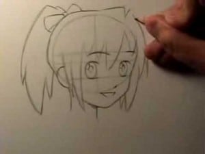 300x225 mark crilley how to draw a manga head shape and facial features - Manga Head Drawing