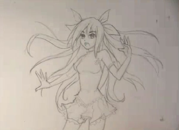 Manga Woman Drawing
