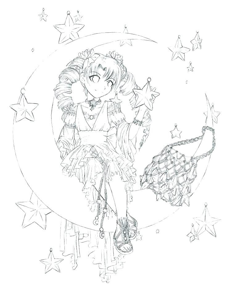 736x958 Manga Girl Coloring Pages Anime - Manga Woman Drawing