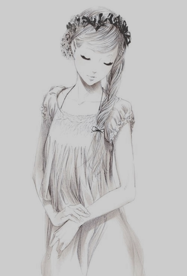 600x886 Amazing Anime Drawings And Manga Faces - Manga Woman Drawing