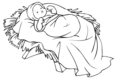 480x323 huge collection of 'baby jesus in manger drawing' download more - Manger Drawing