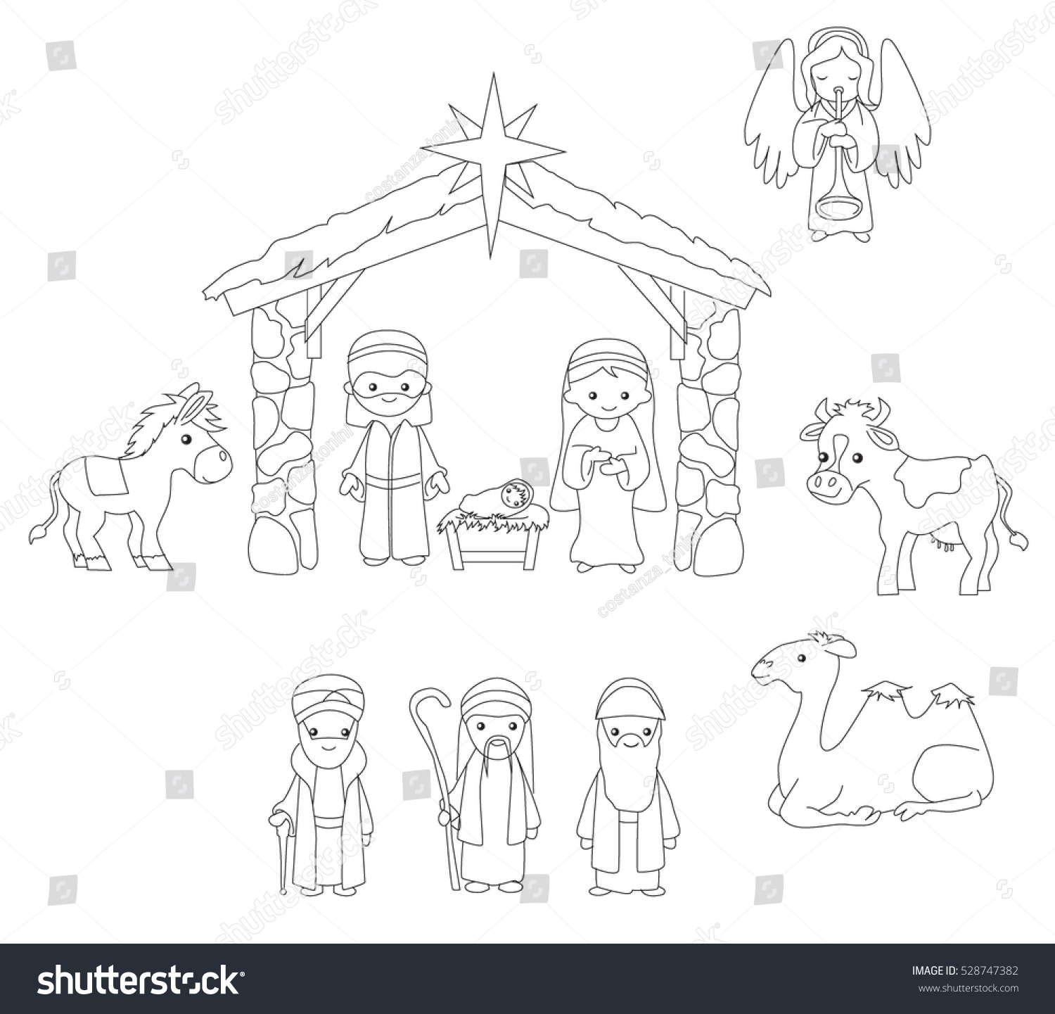 1500x1441 huge collection of 'christmas manger drawing' download more than - Manger Drawing