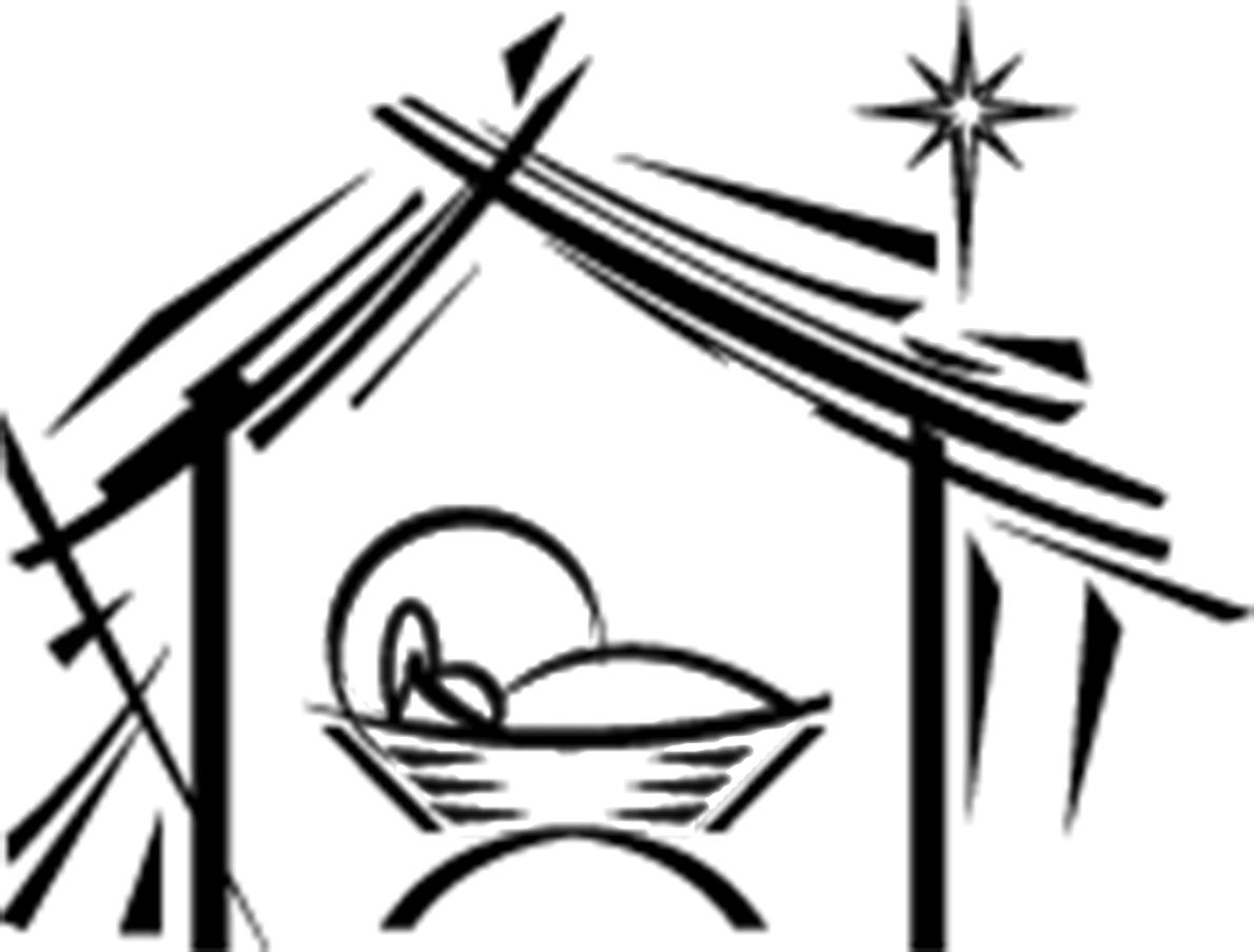 1190x903 The Christmas Story News - Manger Drawing