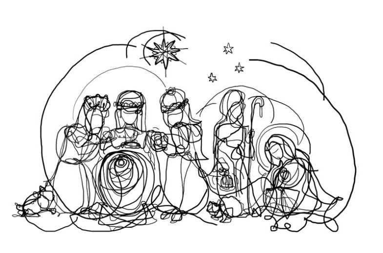 Manger Scene Drawing at Explore collection of