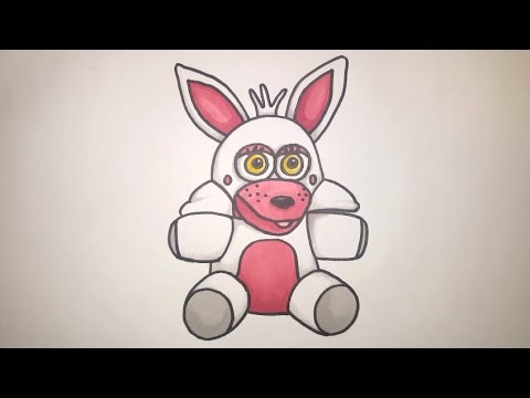 480x360 How To Draw Mangle Plushie From Fnaf Step - Mangle Drawing