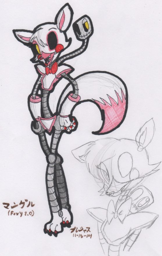 557x877 Anime Mangle How To Draw - Mangle Drawing