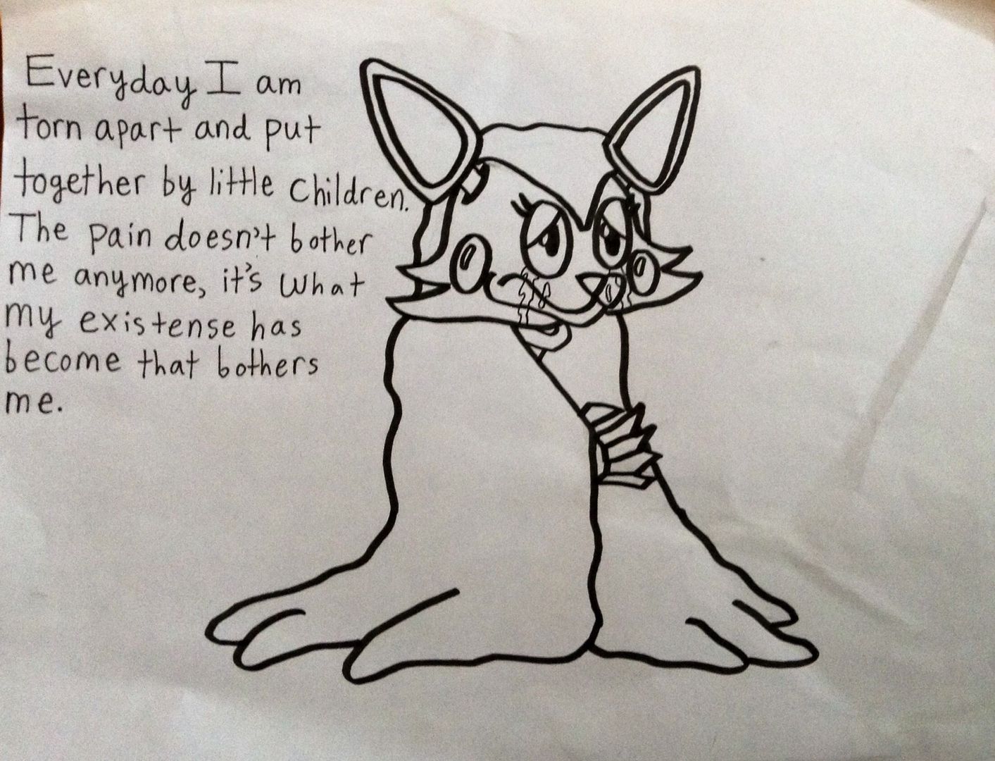 1413x1080 Fnaf Drawings - Mangle Fnaf Drawing