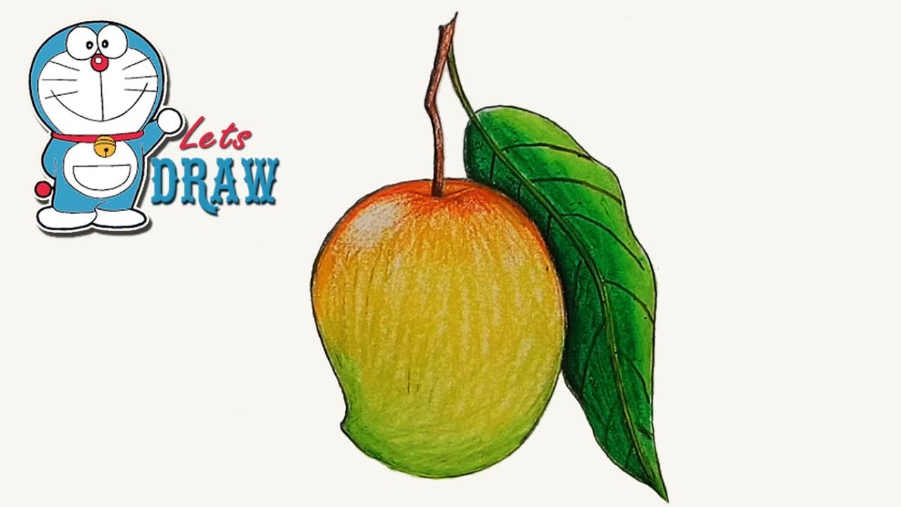 1280x720 how to draw a mango step - Mango Drawing