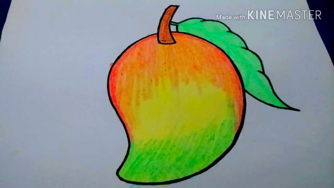 1280x720 how to draw colorful mango step - Mango Drawing