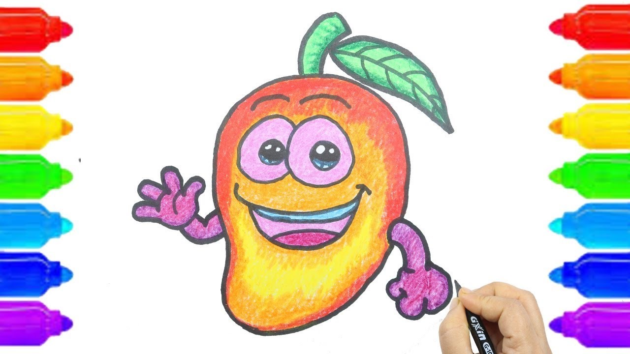 35+ Latest Cartoon Mango Drawing For Kids