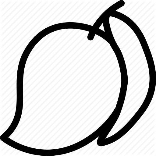 512x512 Mango Line Drawing - Mango Line Drawing
