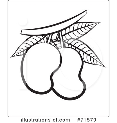 400x420 Mango Clipart Balck White Free Clip Art Stock Illustrations - Mango Line Drawing