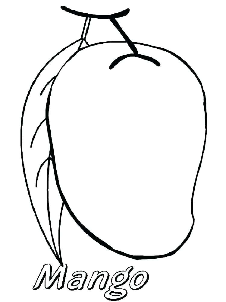 750x1000 Mangoes Drawing Line For Free Download - Mango Line Drawing