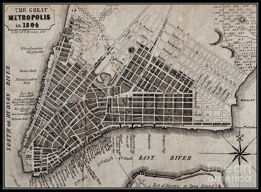 900x661 manhattan map drawing - Manhattan Drawing