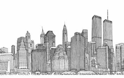 400x251 New York City - Manhattan Drawing