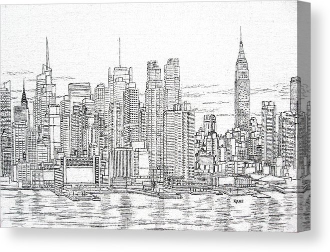 661x505 New York City - Manhattan Drawing