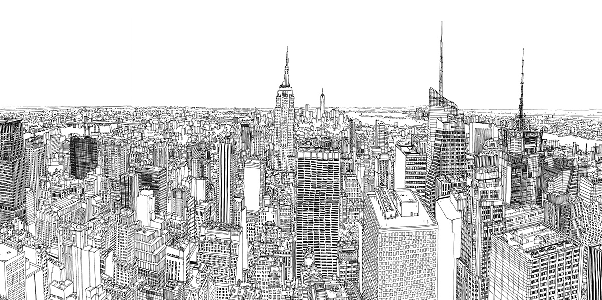 Manhattan Drawing at PaintingValley.com | Explore collection of ...