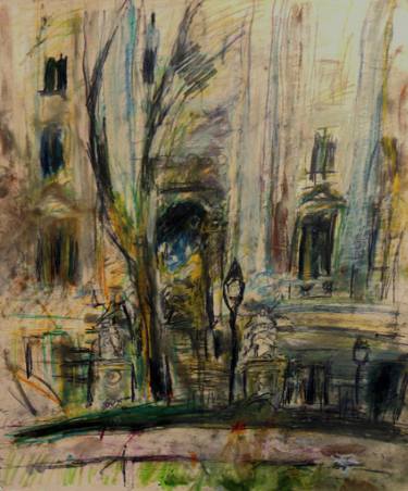 375x452 The Absence Of The Statue Of George Iii From The Battery - Manhattan Drawing