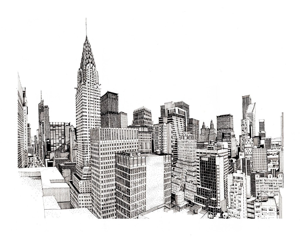 Manhattan Drawing at PaintingValley.com | Explore collection of ...