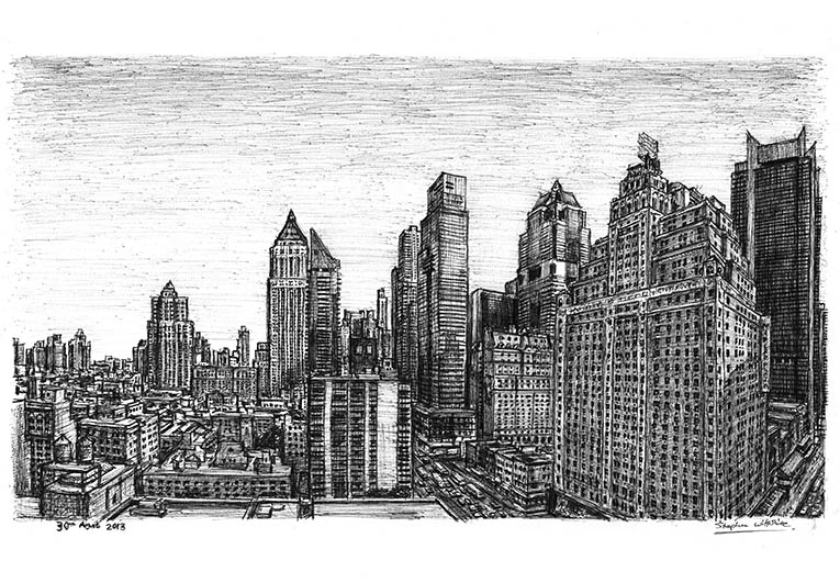 765x531 manhattan skyline drawn from memory jane's walk - Manhattan Skyline Drawing