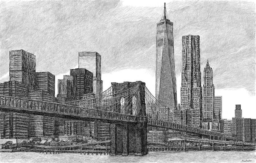 Manhattan Skyline Drawing at Explore collection of