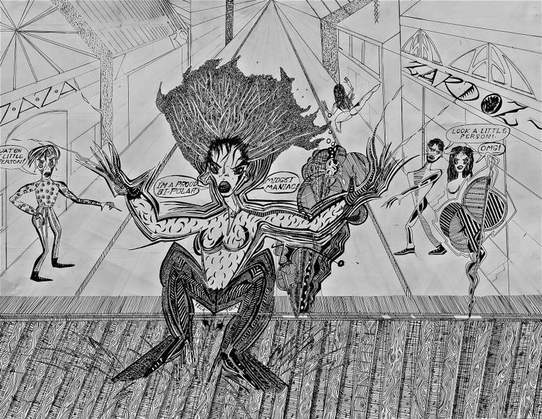 770x595 Molly Montana The Midget Maniac Drawing - Maniac Drawing