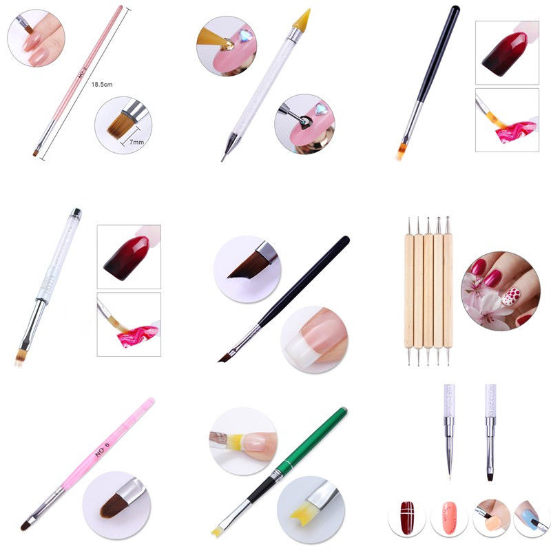 800x800 Nail Art Uv Gel Liner Painting Pen Brushes Art Pens Manicure Tools - Manicure Drawing