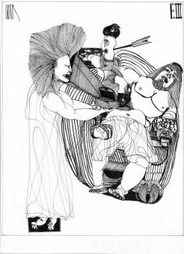 375x516 Prometheus Drawing - Mankind Drawing