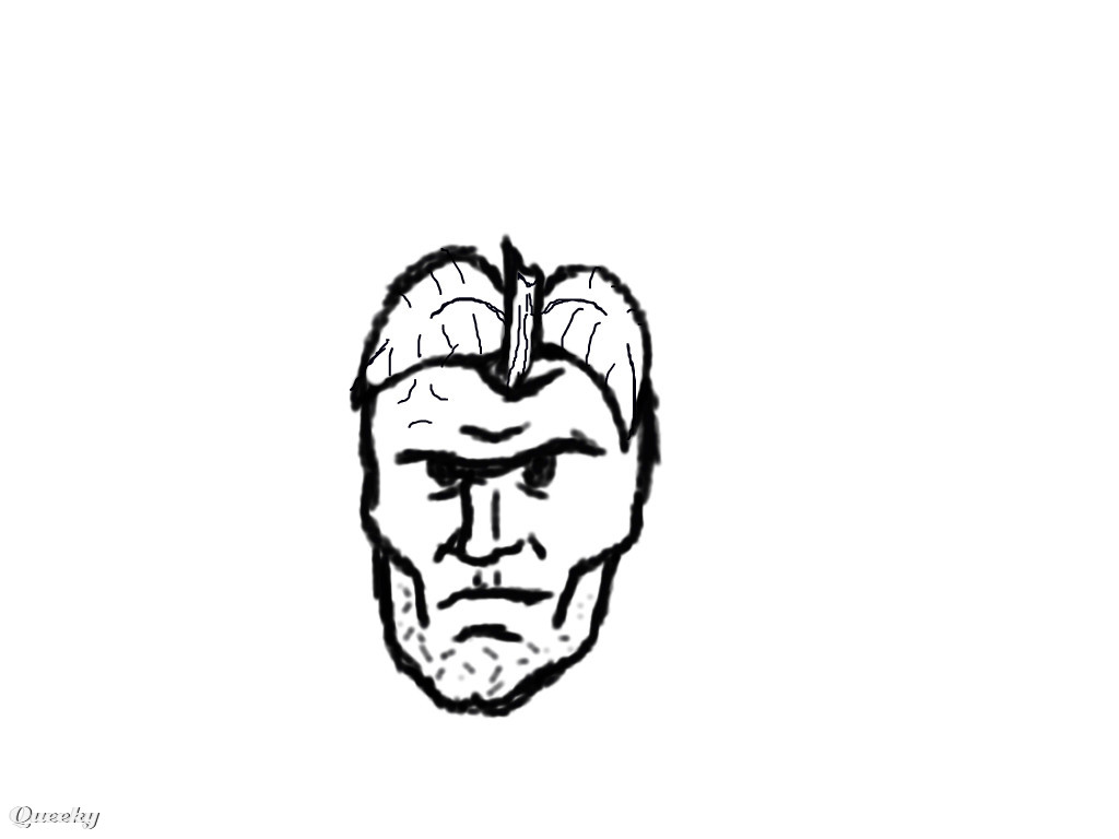 1024x768 manly apple a fantasy speedpaint drawing - Manly Drawing