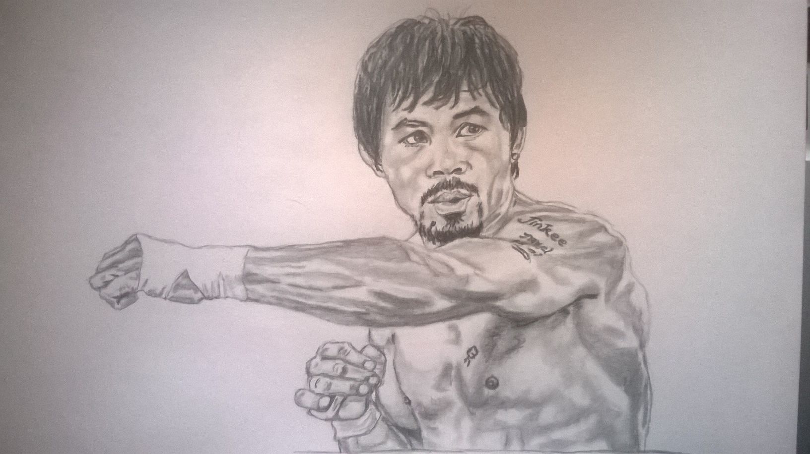 1632x916 manny pacquiao drawing using graphite pencil portraits athletes - Manny Pacquiao Drawing