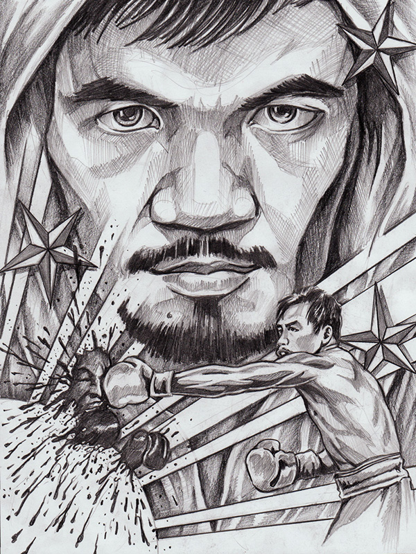 600x800 nike all for one,manny pacquiao poster on behance - Manny Pacquiao Drawing